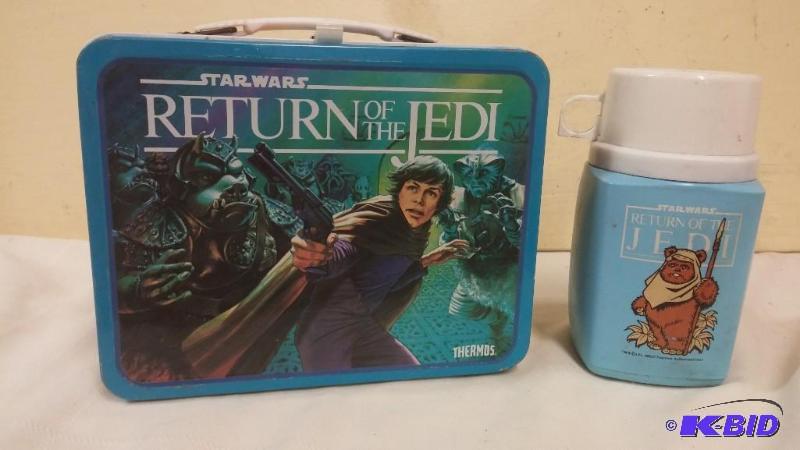 RETURN OF THE JEDI METAL LUNCH BOX WITH THERM...