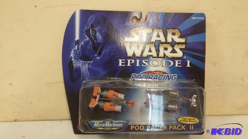 STAR WARS MICRO MACHINES POD RACER PACK #2 NE...