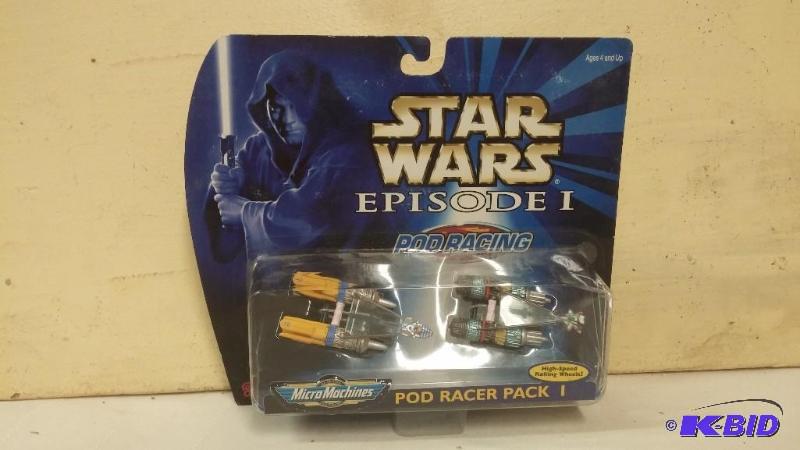 STAR WARS MICRO MACHINES POD RACER PACK #1 NE...