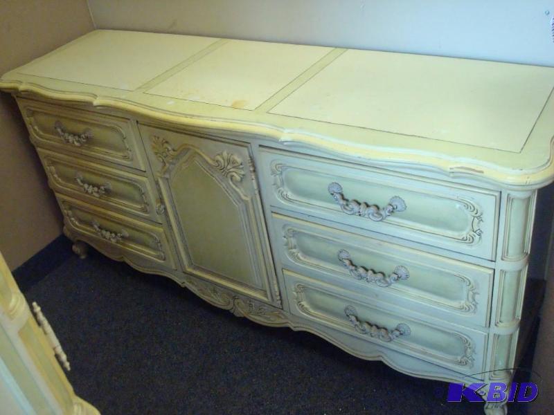 Light Yellow French Provincial Type Dresser, ...