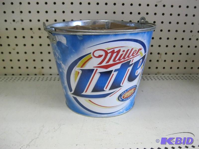 Miller Lite Bucket And Glasses...