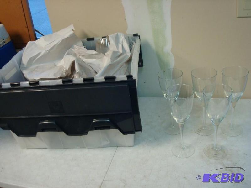 Bin Filled With Wine Glasses...
