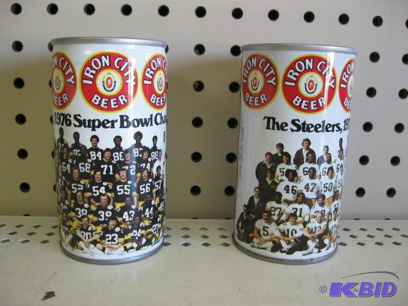 Pair Of Iron City Beer Cans&nbspSteelers...