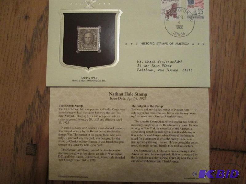 Nathan Hale Stamp, Issued 1925 Mint sealed s...