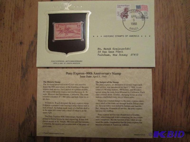 Pony Express 80th Anniversary Stamp, Issued 1...