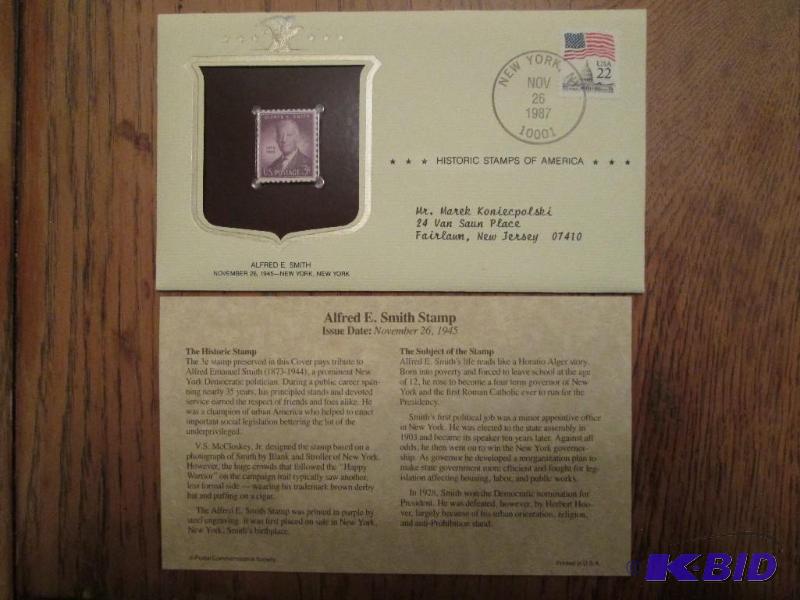 Alfred E Smith Stamp, Issued 1945 Mint seale...
