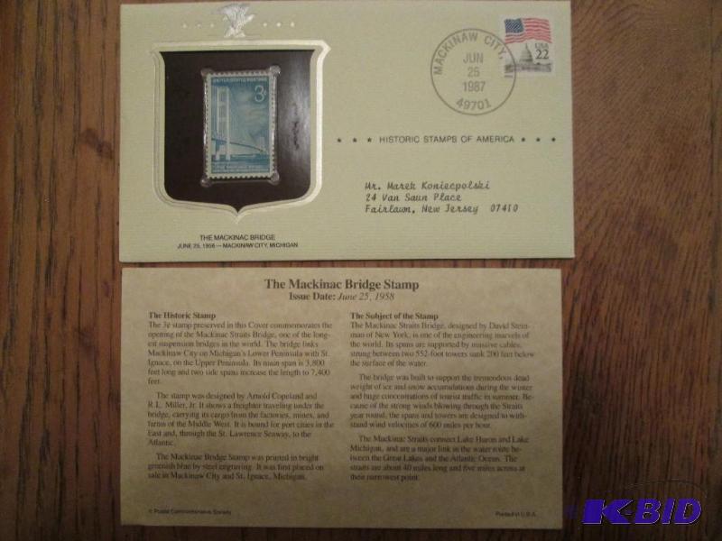 The Mackinack Bridge Stamp, Issued 1958 Mint...