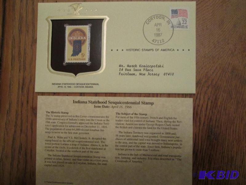 Indiana Statehood Sesquicentennial Stamp, Iss...