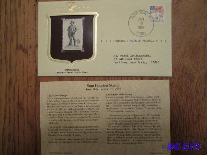 Sam Houston Stamp, Issued 1964 Mint sealed s...