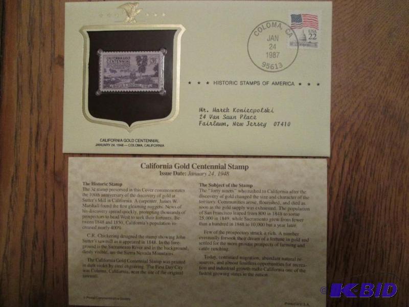 California Gold Centennial Stamp, Issued 1948...