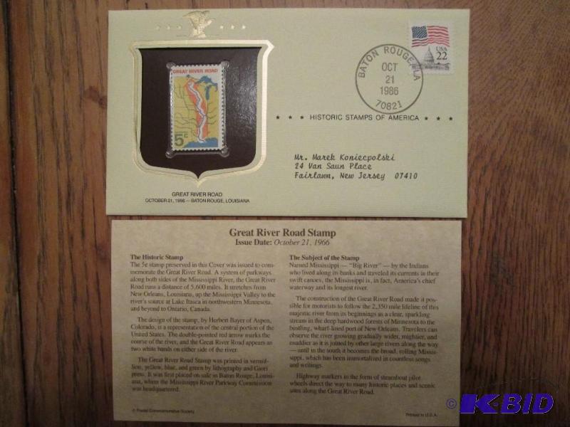 Great River Road Stamp, Issued 1966 Mint sea...