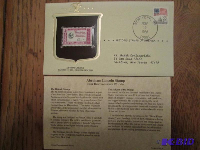Abraham Lincoln Stamp, Issued 1960 Mint seal...