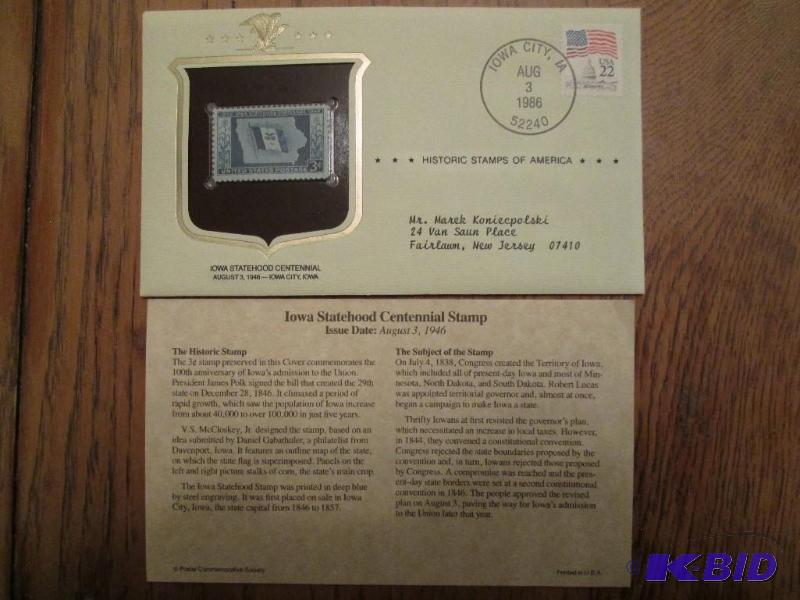 Iowa Statehood Centennial Stamp, Issued 1946...