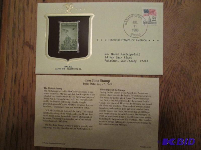 Iwo Jima Stamp, Issued 1945 Mint sealed stam...