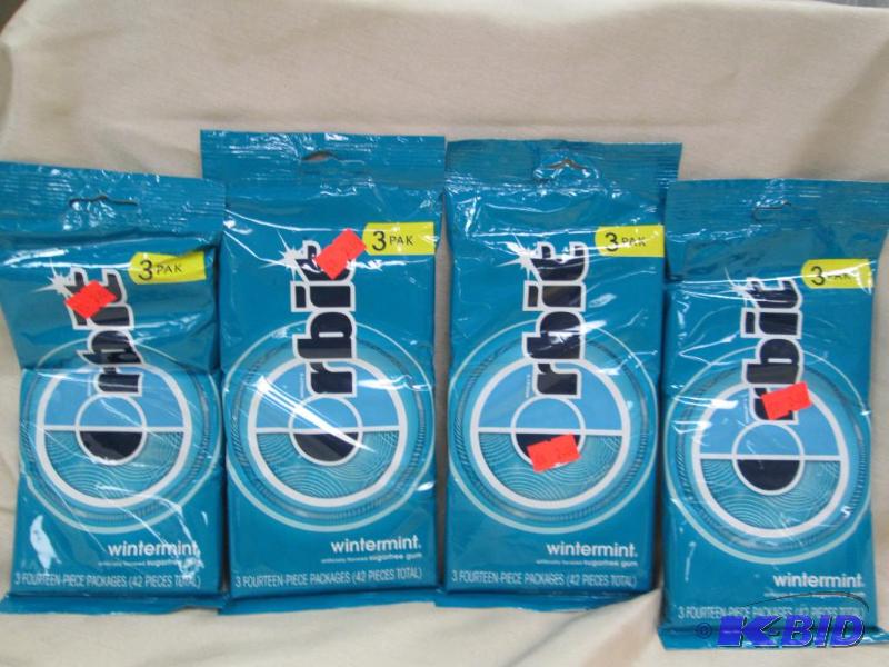 Qty 4 Orbit winter mint artificially flavored...