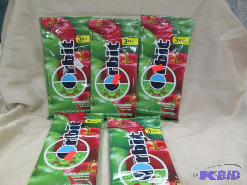 Qty 5 pkg with 3 pak in it of orbit apple rem...