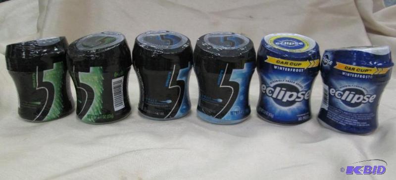 Qty 6 Wrigleys 5 Cobalt peppermint, tingling ...