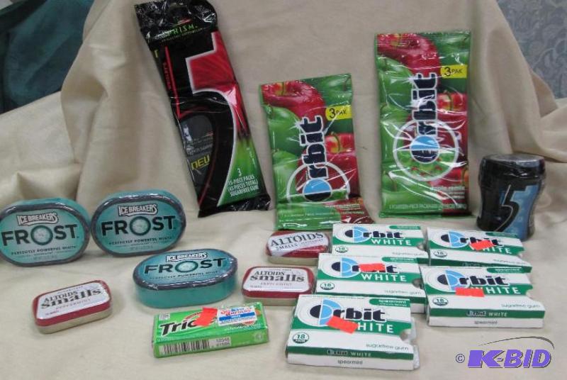 Qty 16 assortment of gums...