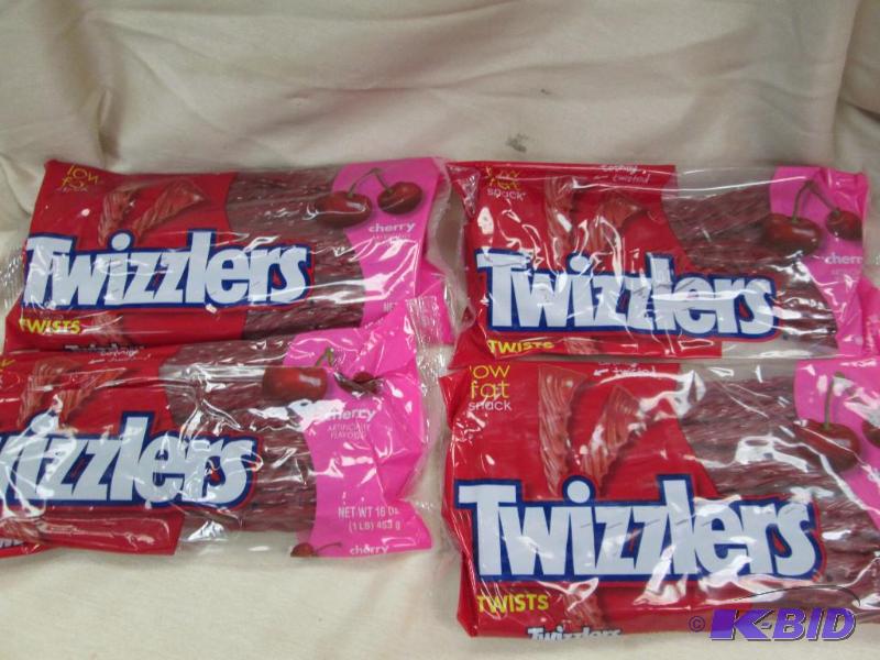 Qty 4 pkg of Twizzlers Cherry 16 oz Exp 1020...