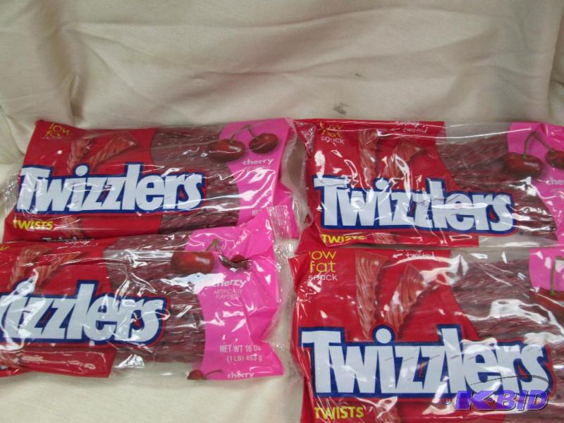 Qty 4 pkg of Twizzlers Cherry 16 oz Exp 1020...
