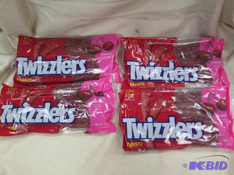Qty 4 pkg of Twizzlers Cherry 16 oz Exp 1020...
