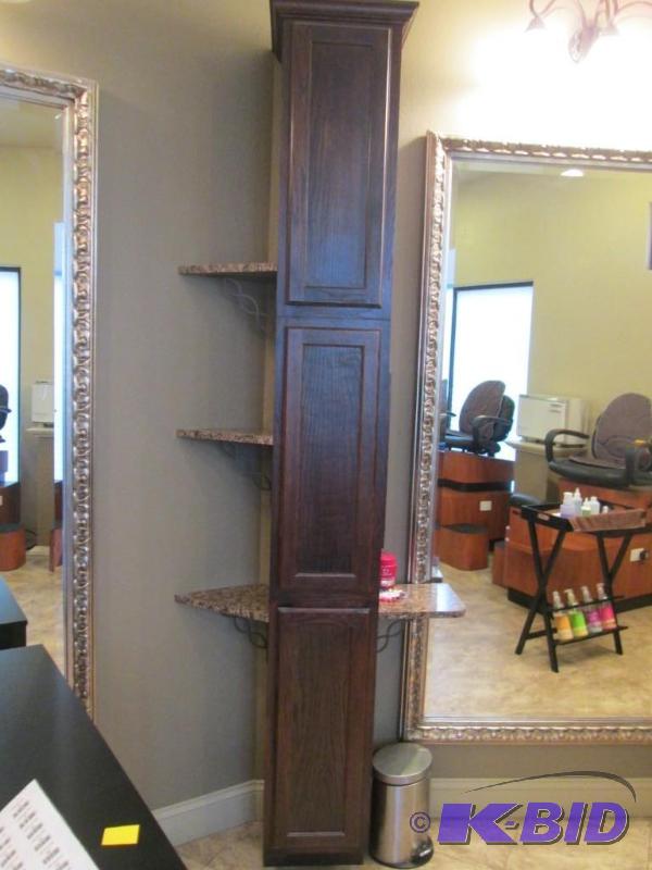 lot 10 image: Tall Wood Cabinets