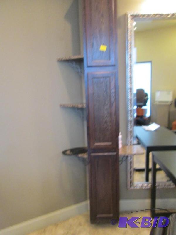 lot 11 image: Tall Wood Cabinets
