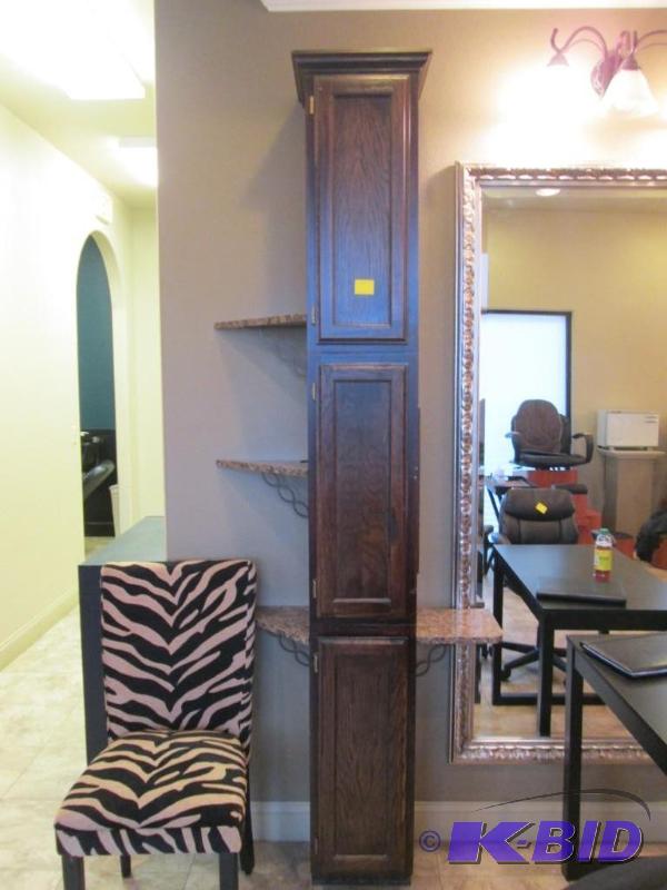 lot 12 image: Tall Wood Cabinets