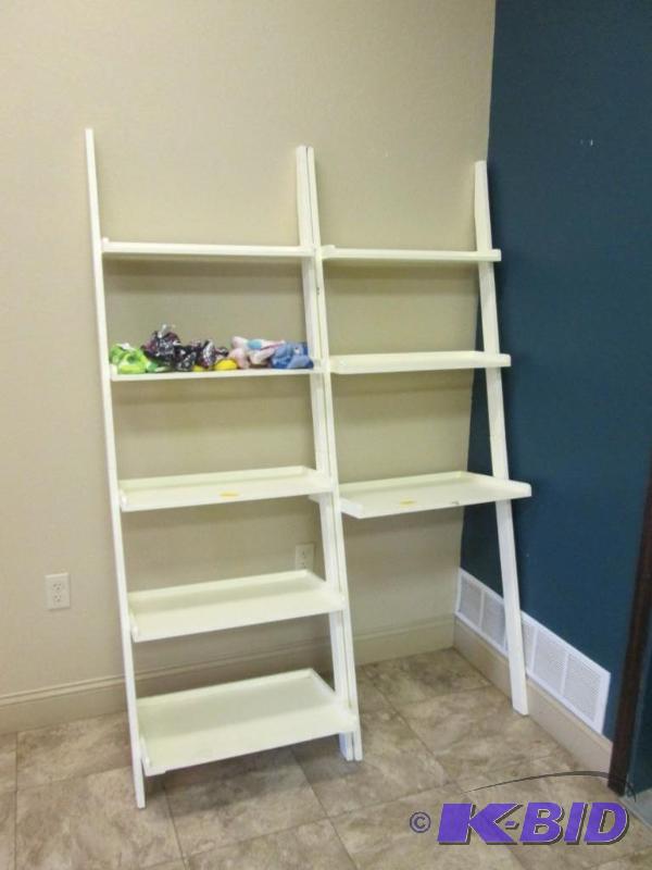 lot 44 image: Wall Leaning Wood Shelves
