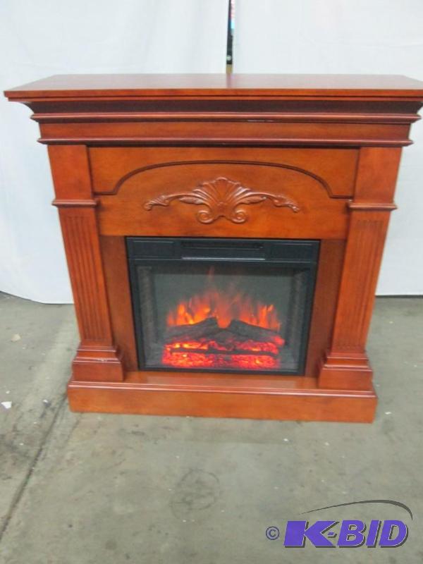 McLeland Design Fireplace Mantel w/ Electric Heater Insert ...