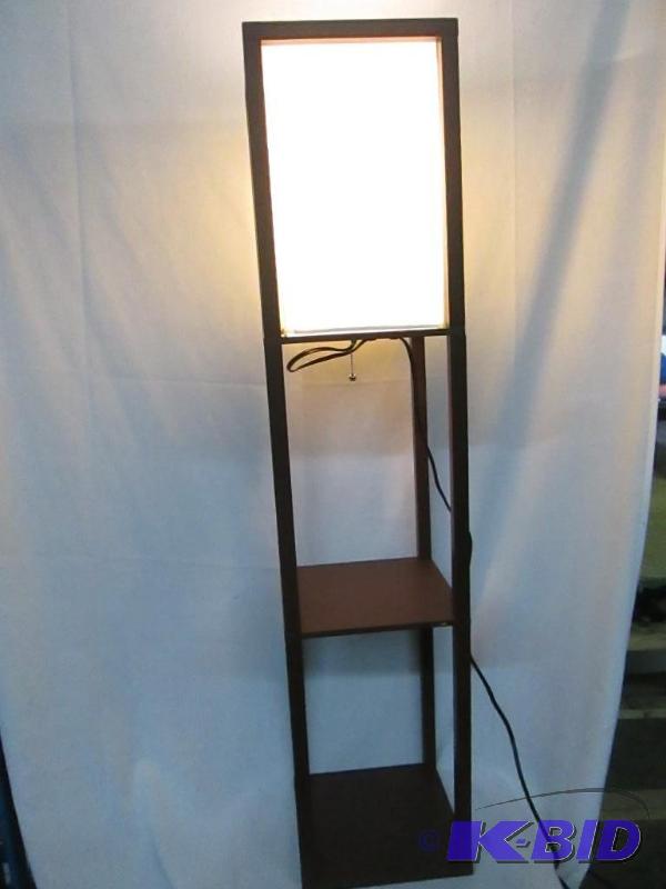 lot 18 image: Alcove Wood Floor Lamp