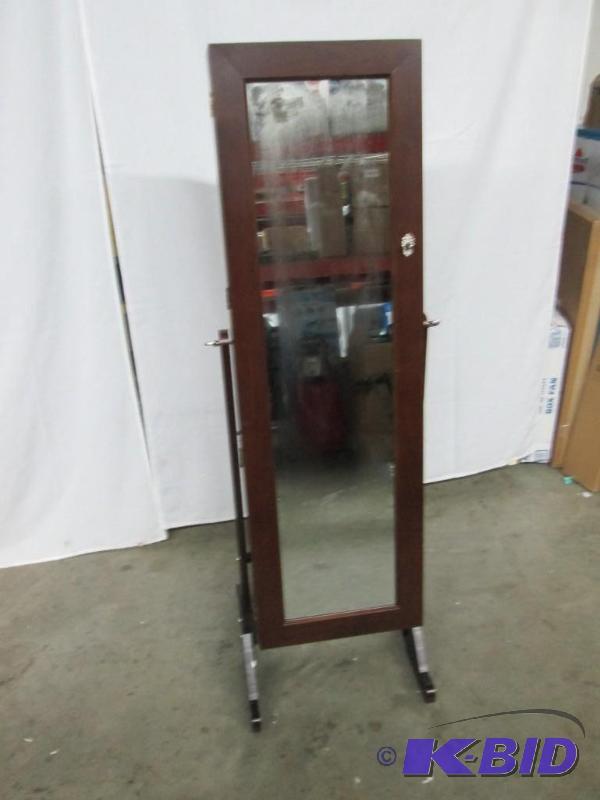 lot 29 image: Mirror w Jewelry Cabinet