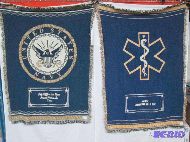 lot 42 image: (2) - Personalized Throw Blankets