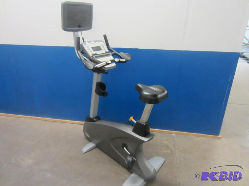 lot 23 image: Matrix U3X Commercial Grade Upright Exercise Bike.  With matching Matrix TV package