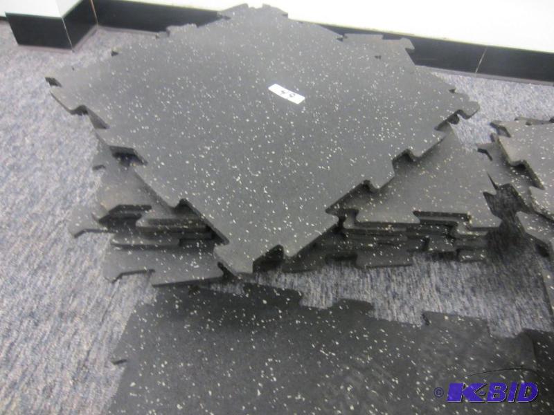 lot 49 image: lot of 25 brand new 24 x 24 38 inch thick commercial rubber floor tiles.