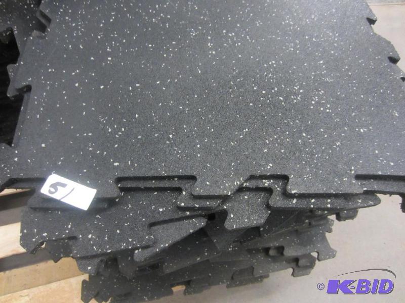 lot 51 image: lot of 50 brand new 24 x 24 38 inch thick commercial rubber floor tiles.