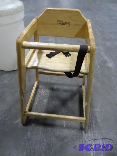 lot 114 image: Wood High Chair...