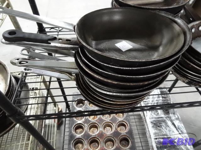 lot 132 image: 8" Sautee Pans Qty 11...