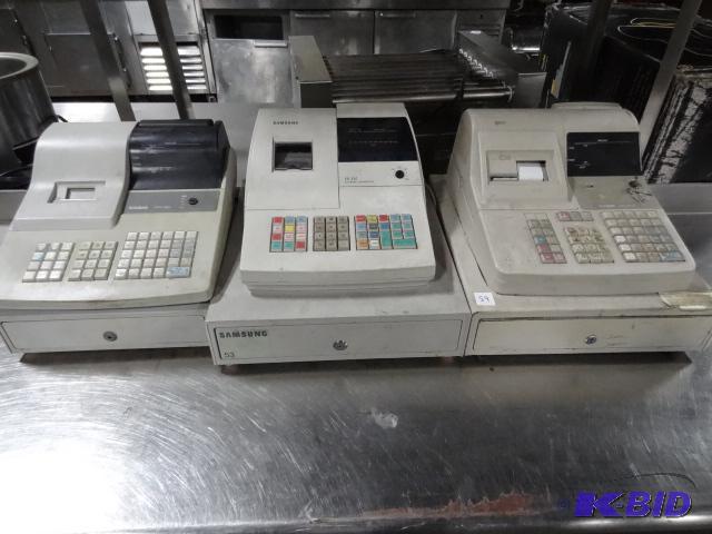 lot 59 image: 2 Casio and 1 Samsung Cash Register...