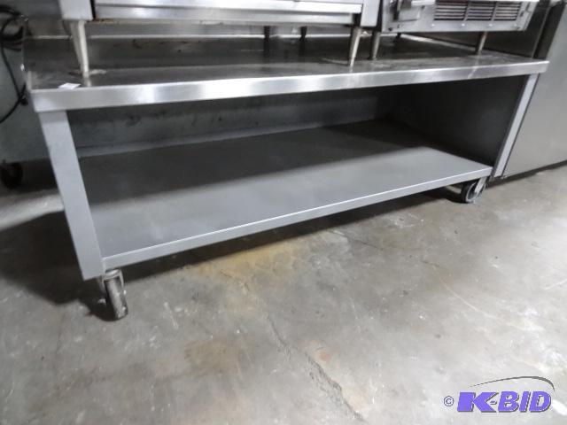 lot 72 image: Stainless Equipment Stand on Wheels. 66 X 30 ...