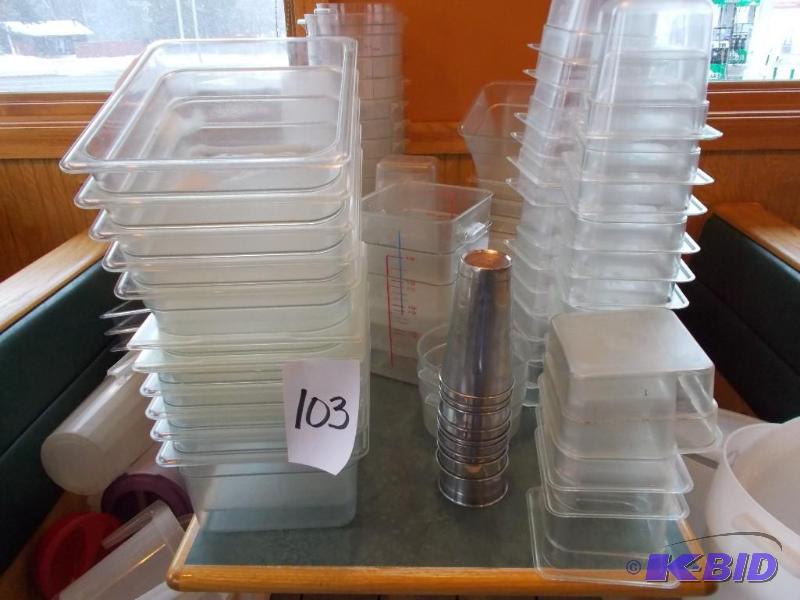 1 Large Lot of Plastic Serving and Storage Co...