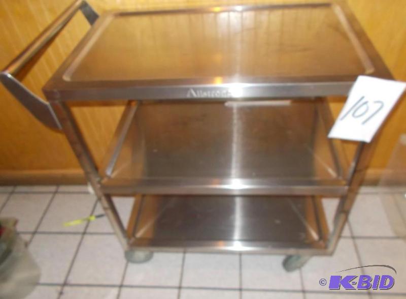 Stainless Steel Wheeled Serving Cart In Very ...