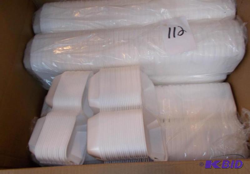 1 Lot of Styrofoam Food Take Out Containers W...