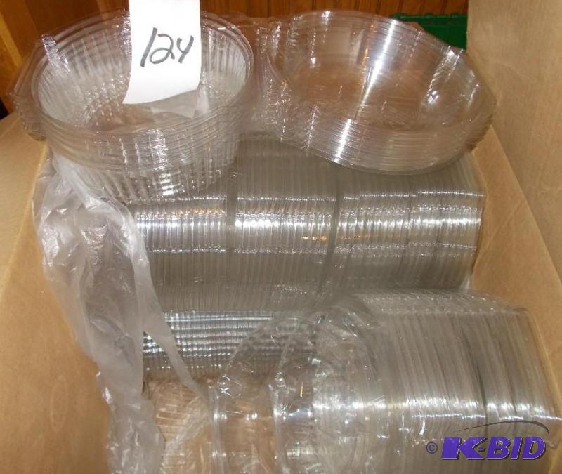 1 Lot of 9&quot Plastic PieSalad Containers...
