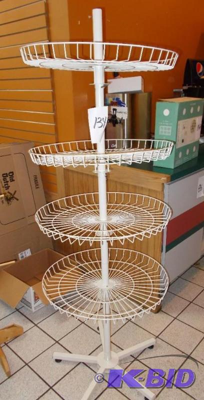 Revolving Wire 4 Level Retail Display Rack In...