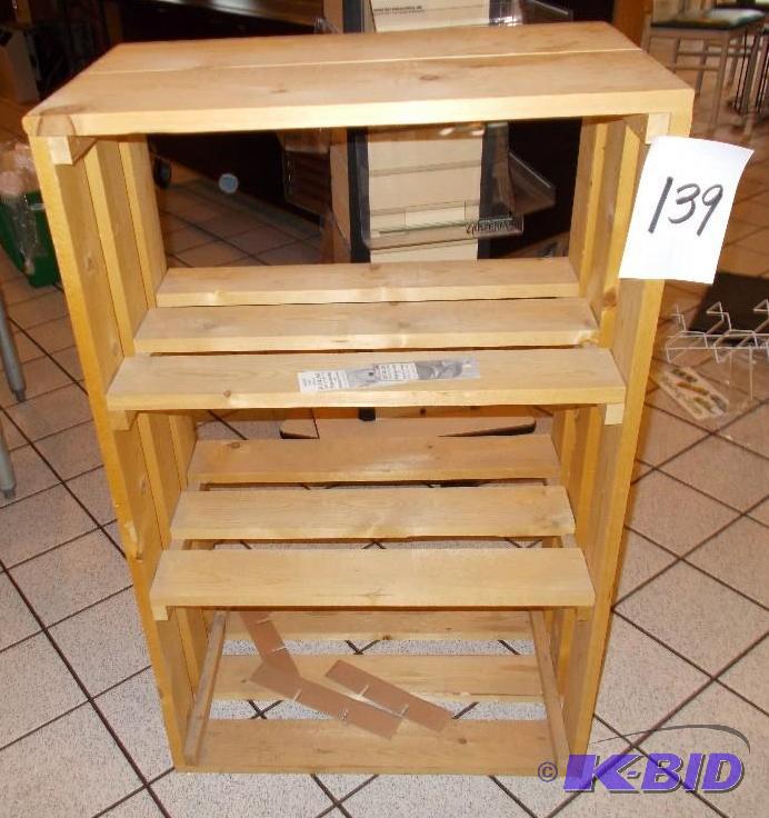 Wooden 3 Shelf Retail Display Storage Unit In...