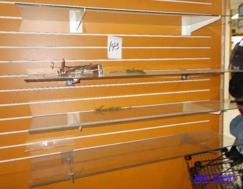 4 Piece Glass Wall Mount Shelving Unit In Ver...