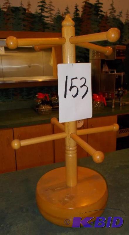 Wooden Mug Tree StorageDisplay Stand In Good...