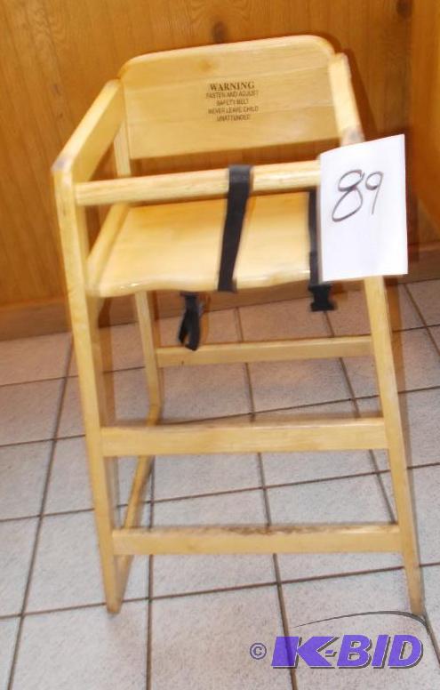 Wood Restaurant Childrens High Chair In Very...