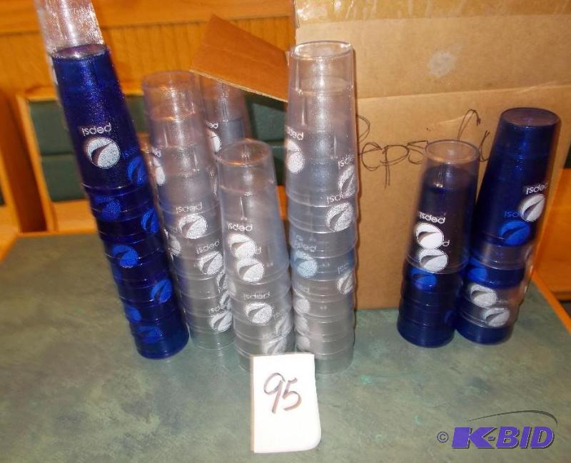 1 Lot of Pepsi Themed Plastic Beverage Glasse...